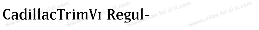 CadillacTrimV1 Regul字体转换